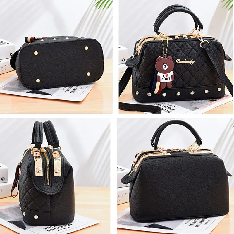 Stylish Large-Capacity Bucket Bag for Women – Lychee Texture, Crossbody & Shoulder Wear