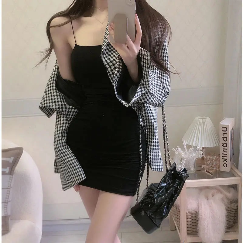 Elegant Solid Sling Sleeveless Type A Sheath Mini Short Dresses
