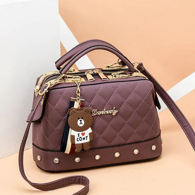 Stylish Large-Capacity Bucket Bag for Women – Lychee Texture, Crossbody & Shoulder Wear