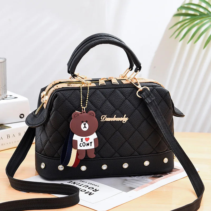 Stylish Large-Capacity Bucket Bag for Women – Lychee Texture, Crossbody & Shoulder Wear