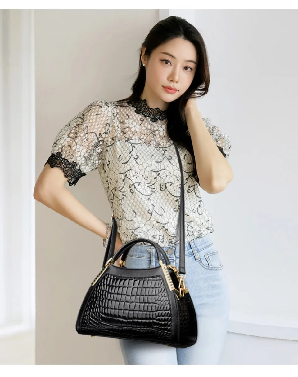 Women Brand Luxury Handbags Women Bags Designer Hobos Two Layers Sac