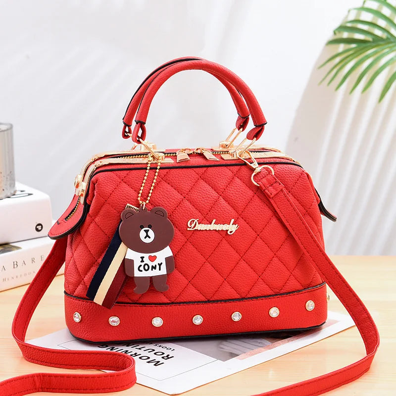 Stylish Large-Capacity Bucket Bag for Women – Lychee Texture, Crossbody & Shoulder Wear