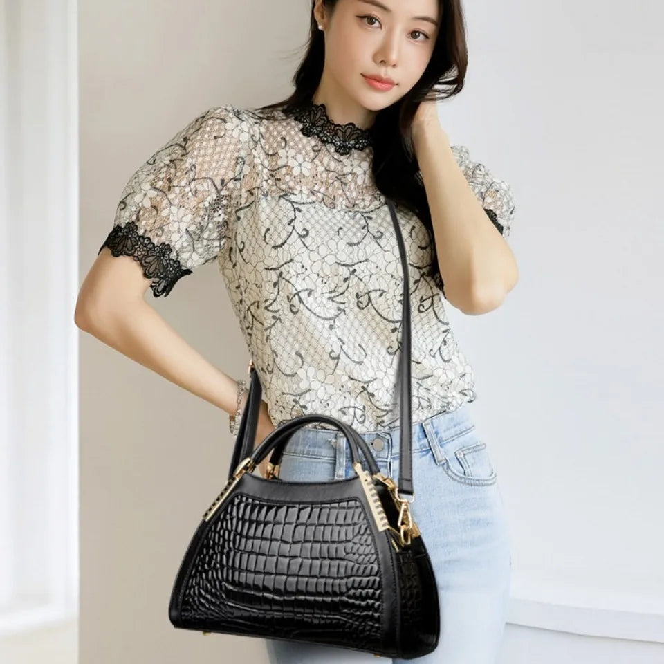 Women Brand Luxury Handbags Women Bags Designer Hobos Two Layers Sac