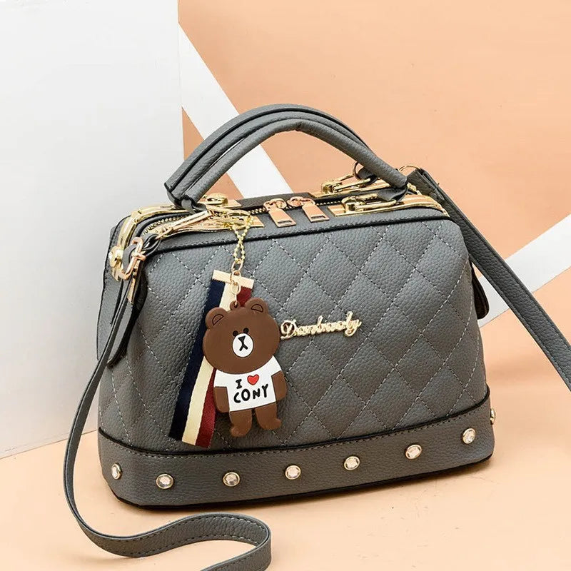 Stylish Large-Capacity Bucket Bag for Women – Lychee Texture, Crossbody & Shoulder Wear