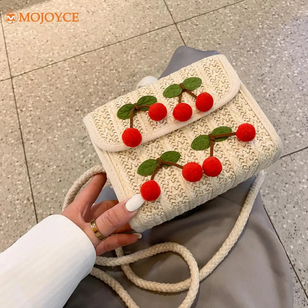 Women's Retro Straw Weave Crossbody Bag