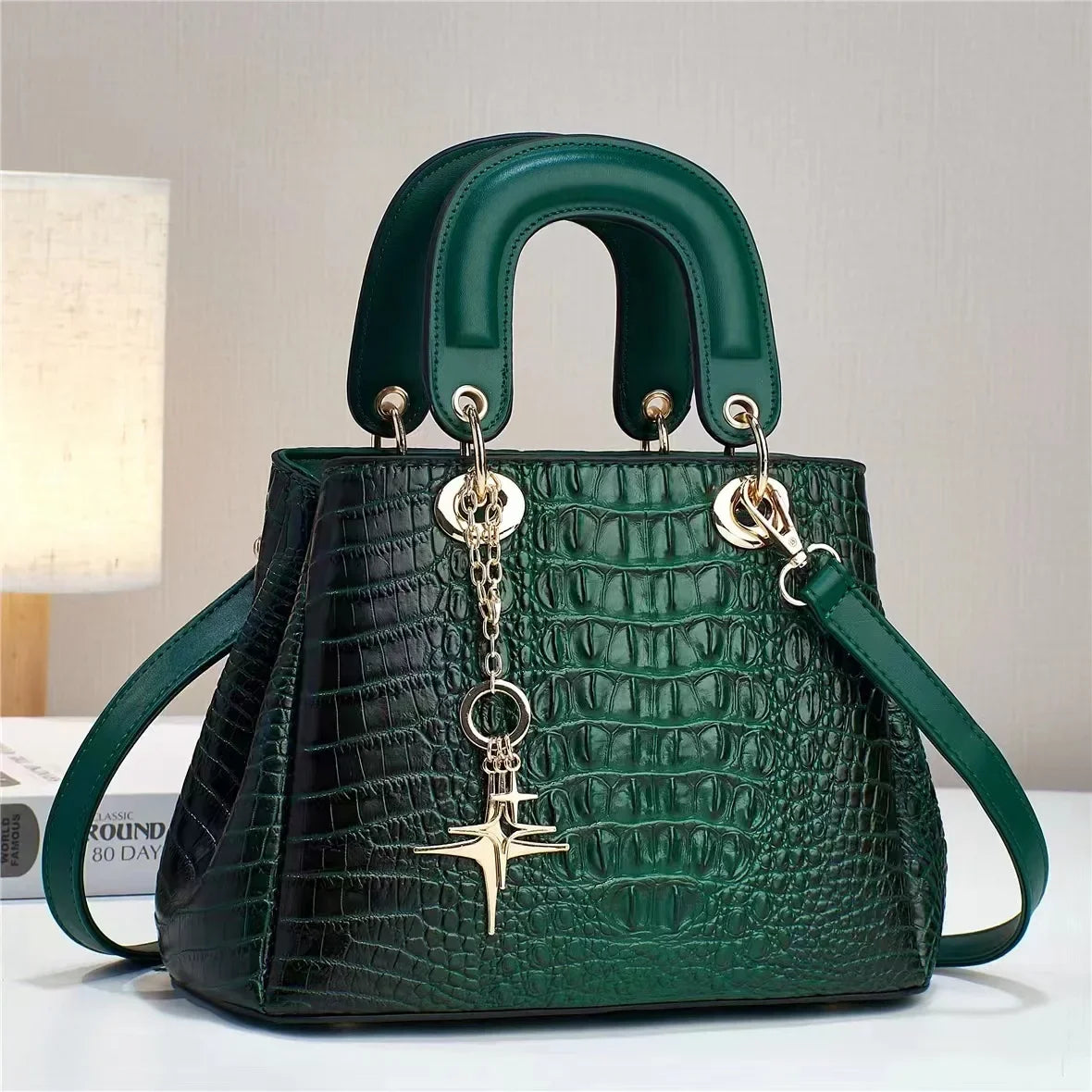 Casual Crossbody Bag High-Quality Crocodile Pattern