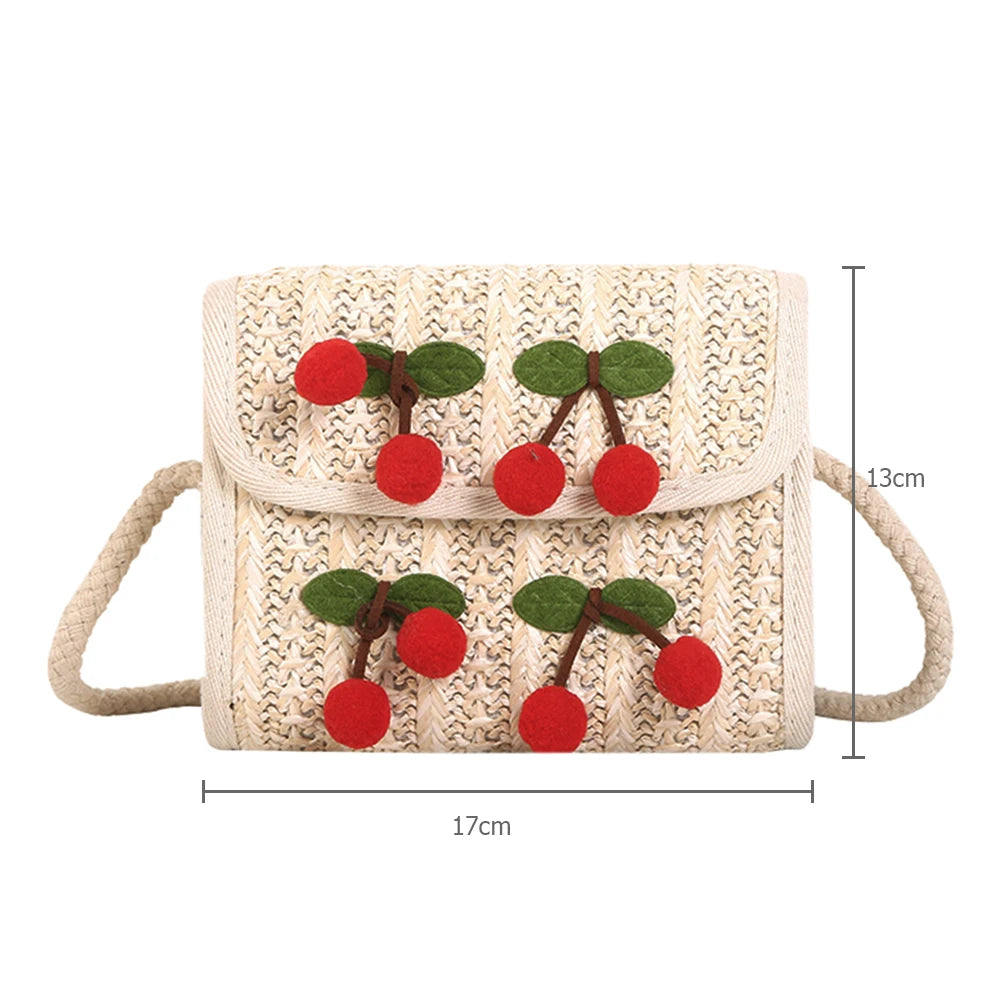 Women's Retro Straw Weave Crossbody Bag