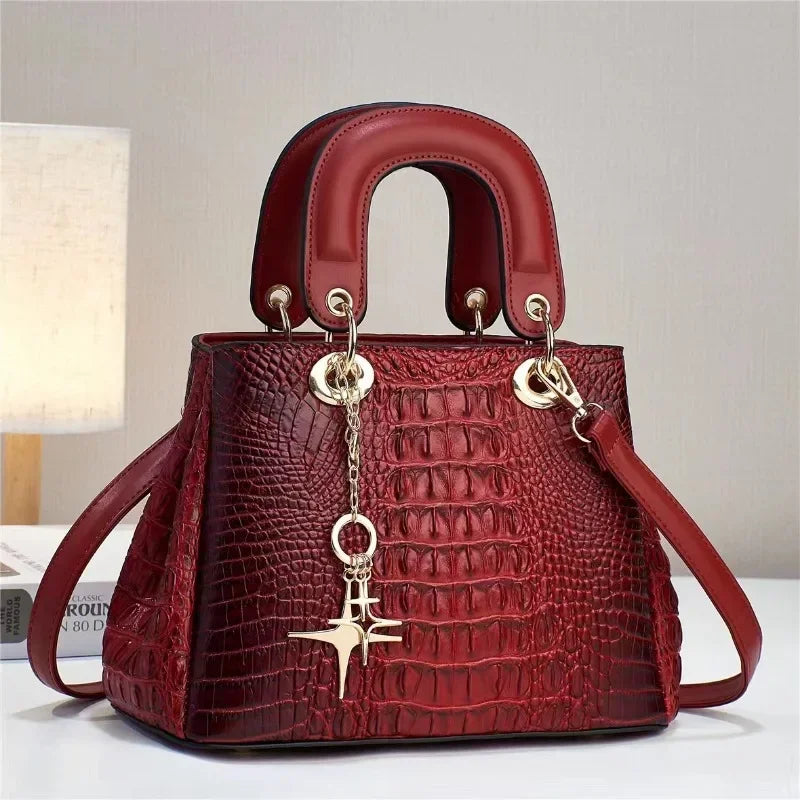 Casual Crossbody Bag High-Quality Crocodile Pattern