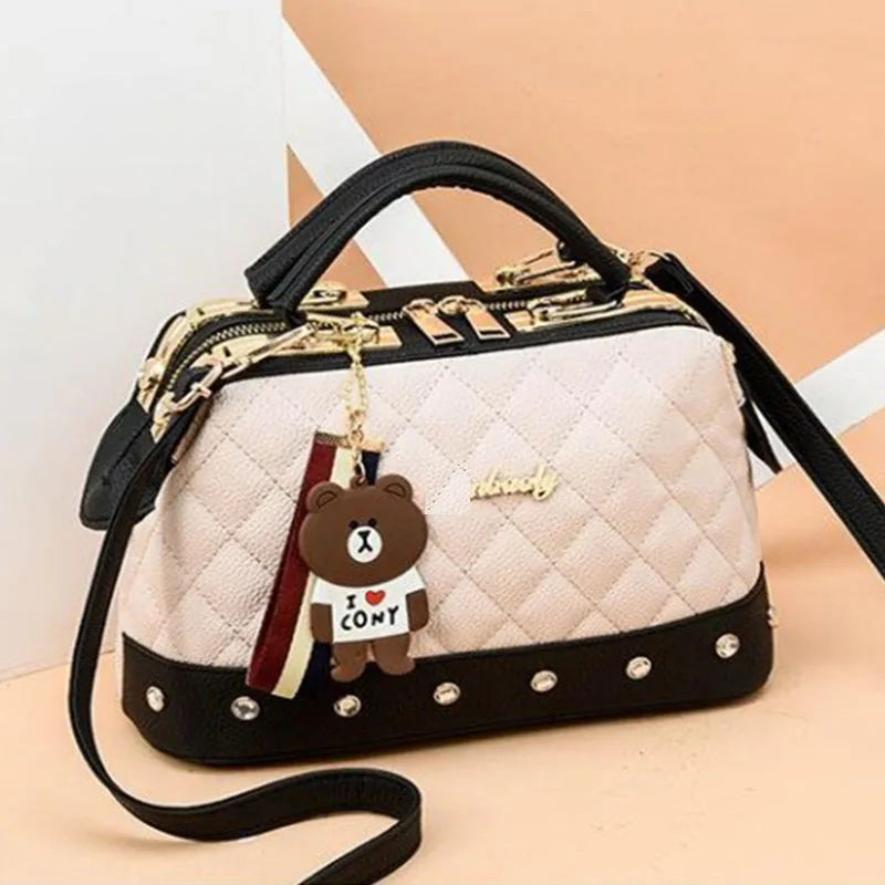 Stylish Large-Capacity Bucket Bag for Women – Lychee Texture, Crossbody & Shoulder Wear