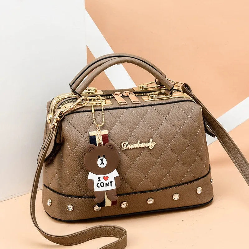 Stylish Large-Capacity Bucket Bag for Women – Lychee Texture, Crossbody & Shoulder Wear