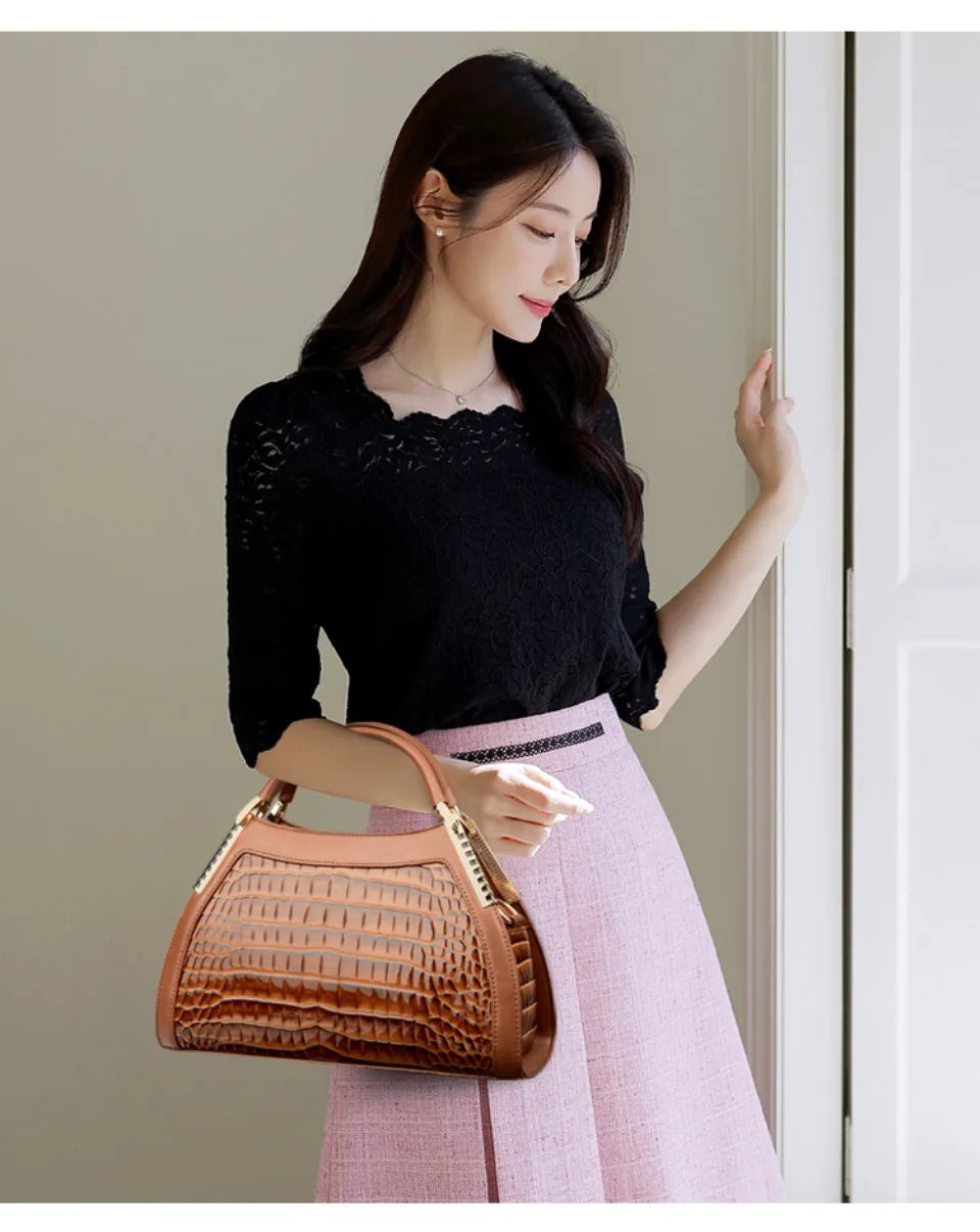 Women Brand Luxury Handbags Women Bags Designer Hobos Two Layers Sac