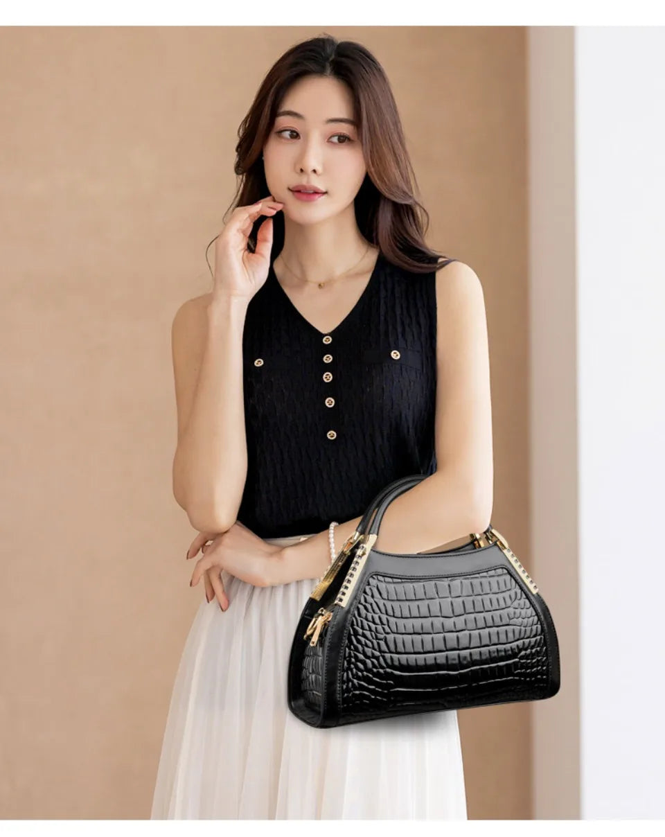 Women Brand Luxury Handbags Women Bags Designer Hobos Two Layers Sac