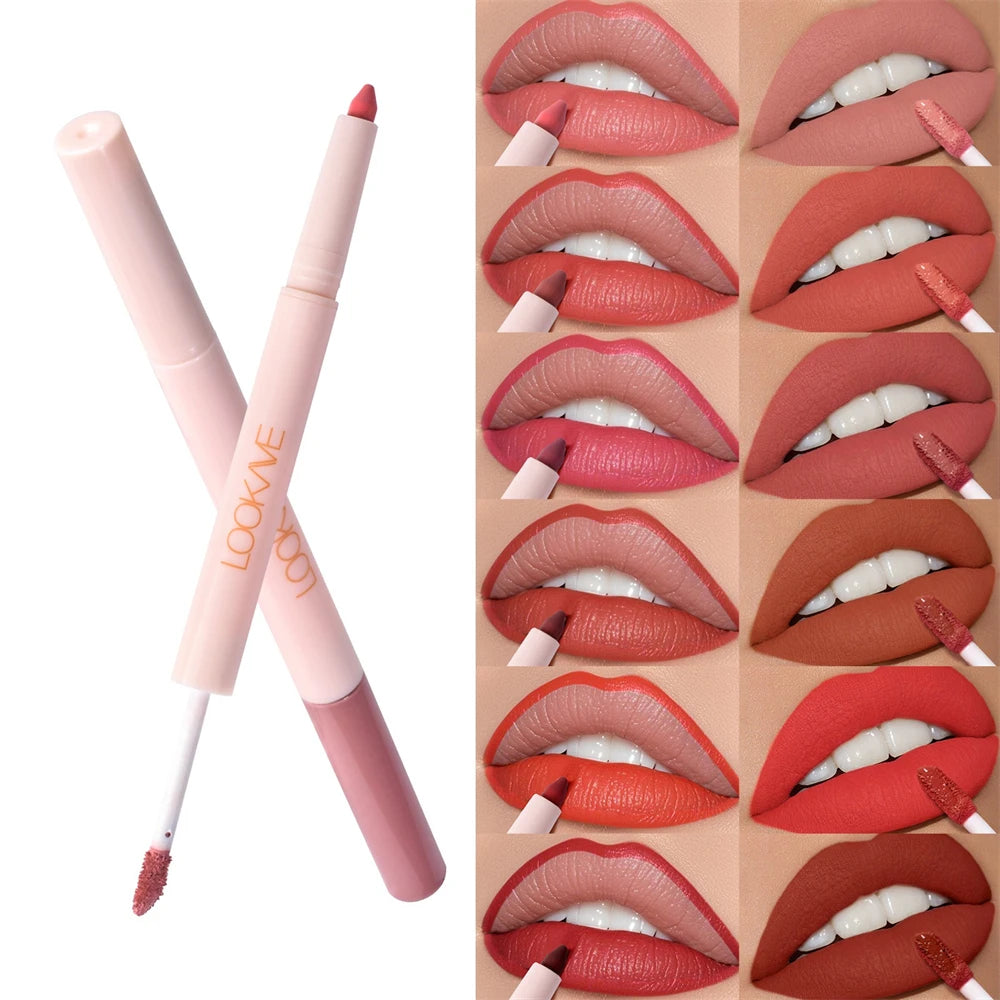 Velvet Matte Lipstick and Lipliner Duo Long-Lasting