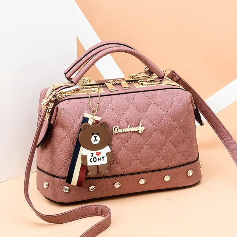 Stylish Large-Capacity Bucket Bag for Women – Lychee Texture, Crossbody & Shoulder Wear