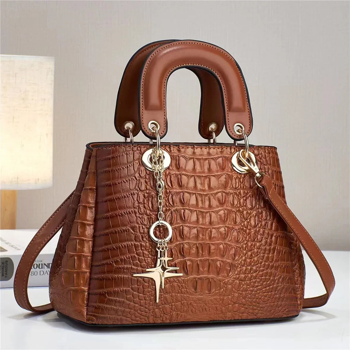 Casual Crossbody Bag High-Quality Crocodile Pattern