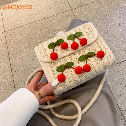 Women's Retro Straw Weave Crossbody Bag