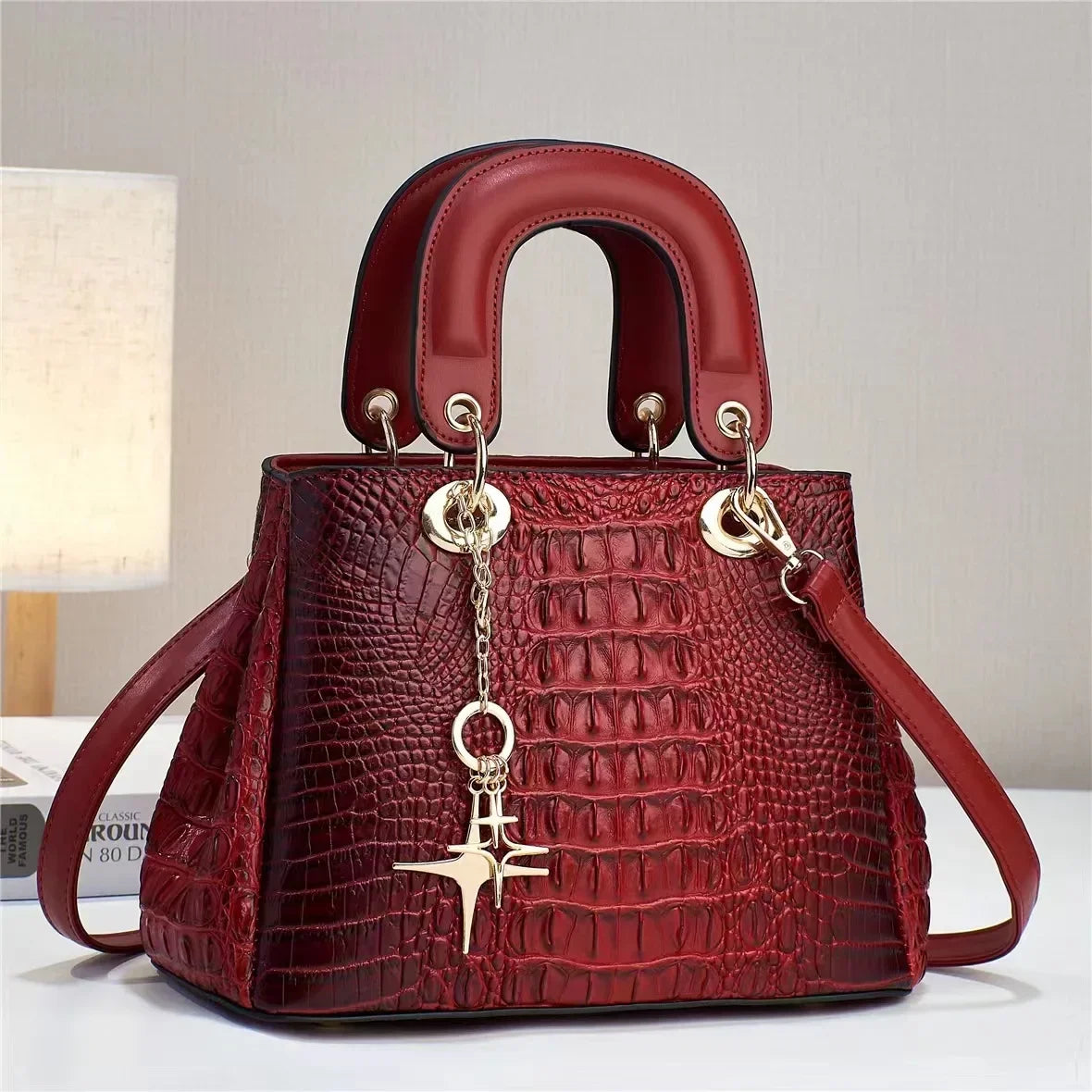 Casual Crossbody Bag High-Quality Crocodile Pattern