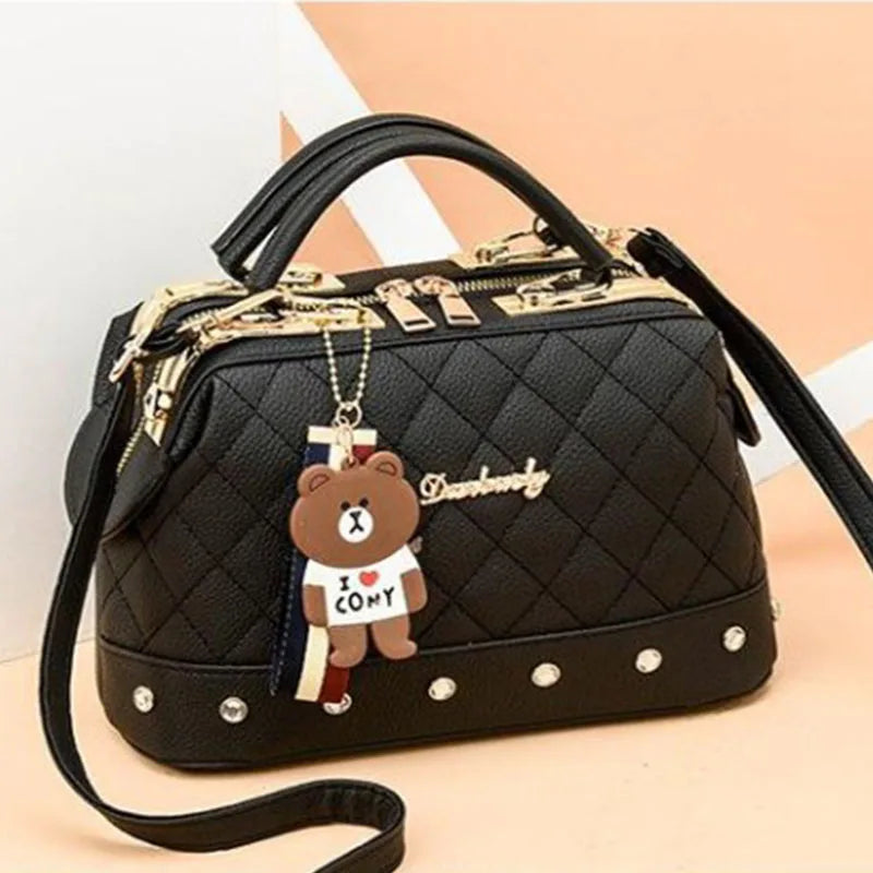 Stylish Large-Capacity Bucket Bag for Women – Lychee Texture, Crossbody & Shoulder Wear