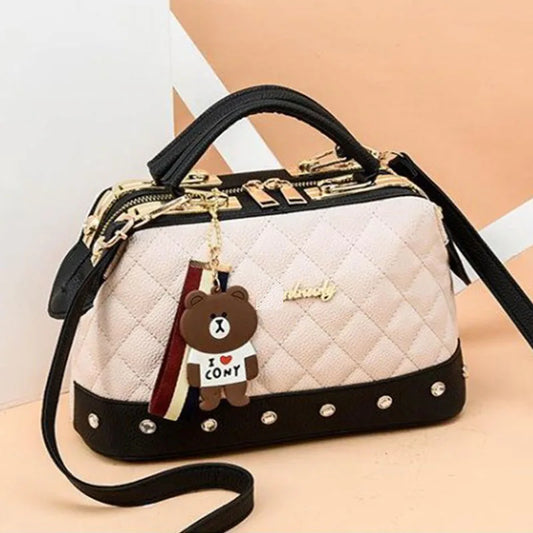Stylish Large-Capacity Bucket Bag for Women – Lychee Texture, Crossbody & Shoulder Wear